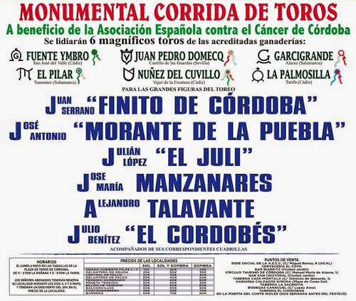 50 Aniversario de la Plaza de Toros de Córdoba (España) - 9 de mayo de 2015