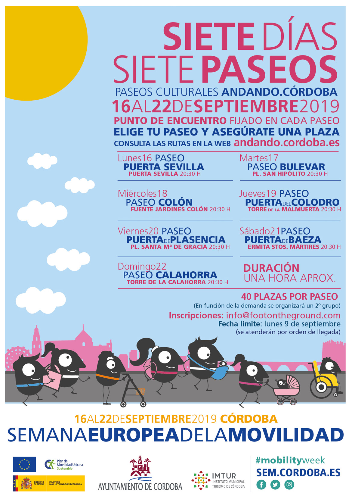 Siete Días, Siete Paseos - Semana Europea de la Movilidad 2019 en Córdoba (España)