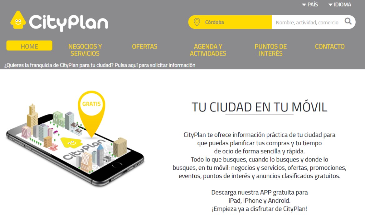 CityPlan Córdoba (España) - Aplicación móvil