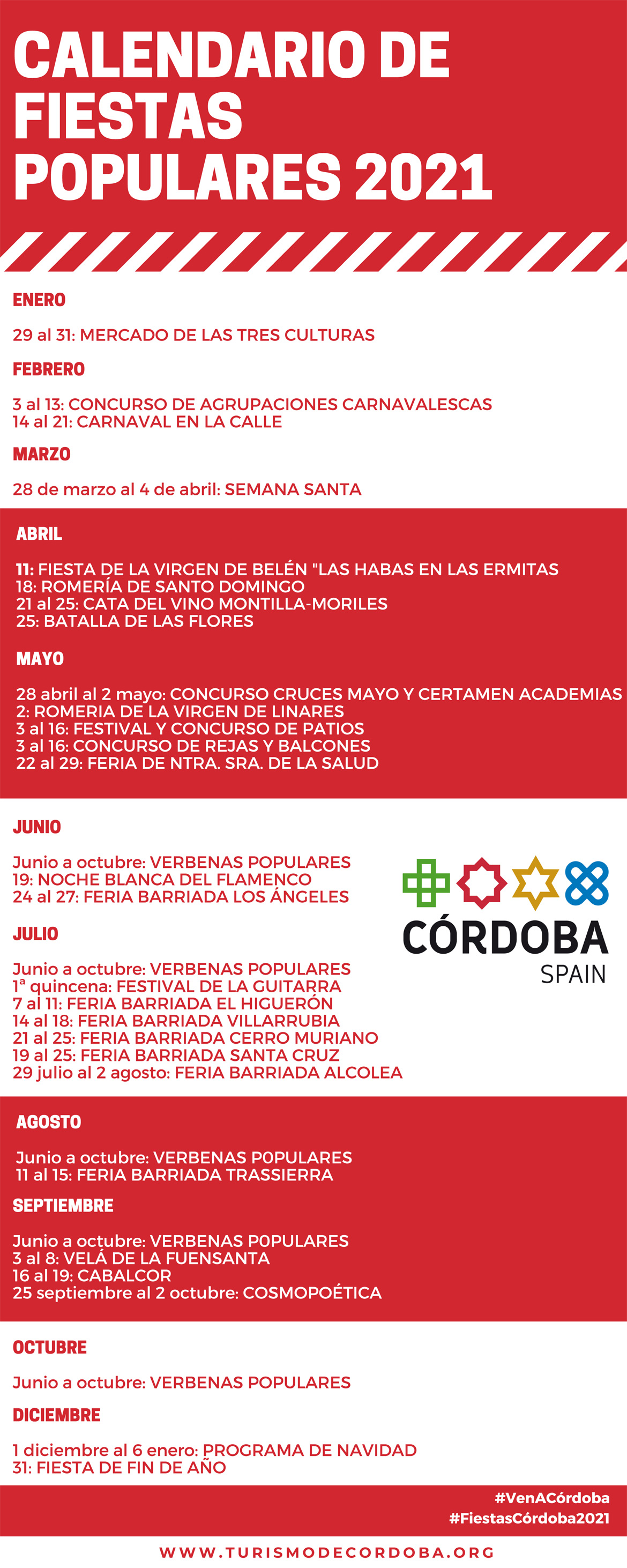 Este es el Calendario de las Fiestas de Córdoba (España) para 2021