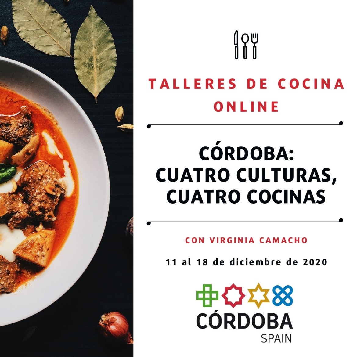 Talleres de cocina online - Córdoba: Cuatro Culturas, Cuatro Cocinas (España)