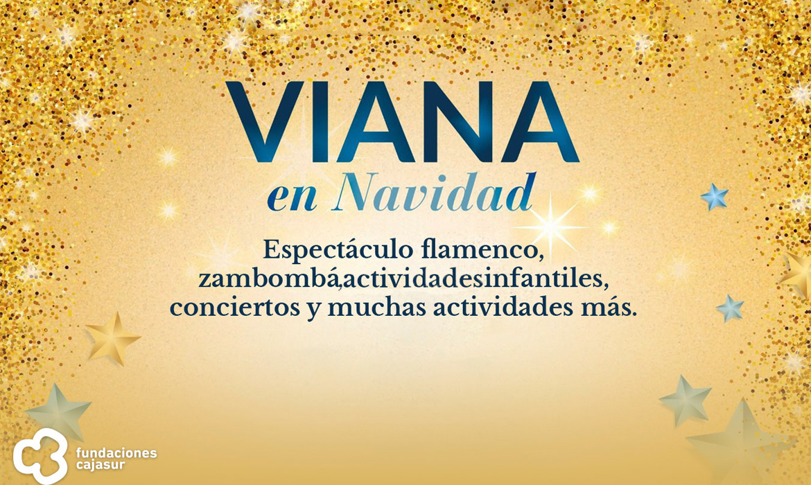 Viana en Navidad (Palacio de Viana e iglesia de la Magdalena, Córdoba - España)