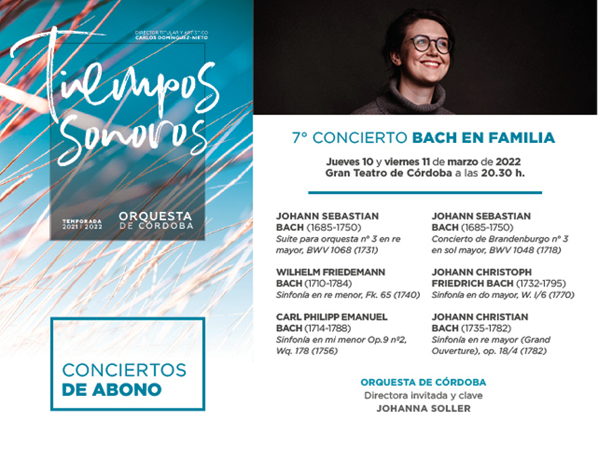 7º Concierto de abono de la Orquesta de Córdoba: Bach en Familia (Córdoba - España)