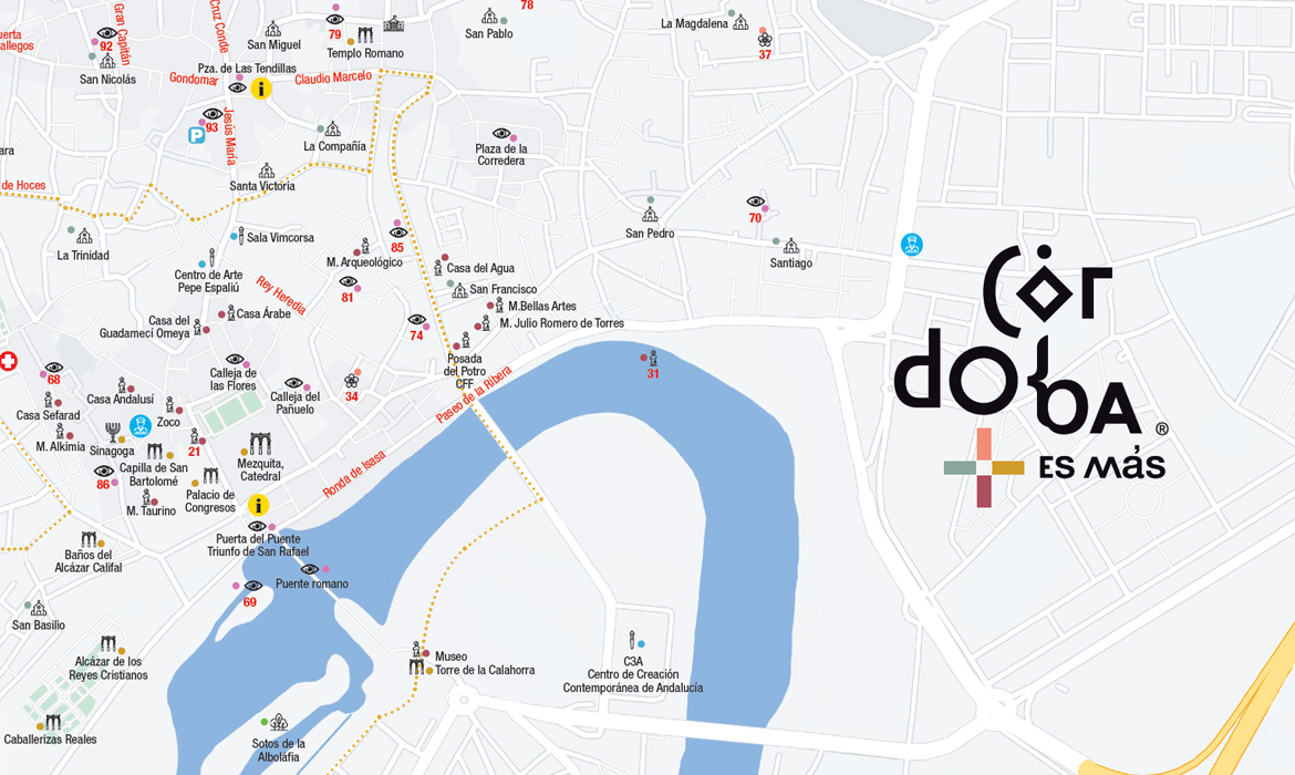 Plano y 10 razones para visitar Córdoba (España)
