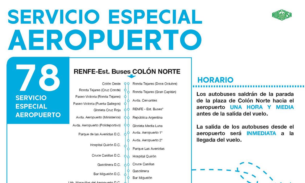 Se reactiva la conexión en bus con el aeropuerto de Córdoba con motivo del inicio de los vuelos regulares (Córdoba - España)